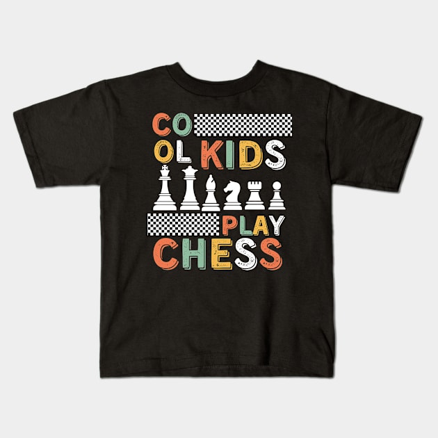 Chess Pieces Vintage checkmate funny Kids Players Kids T-Shirt by click2print